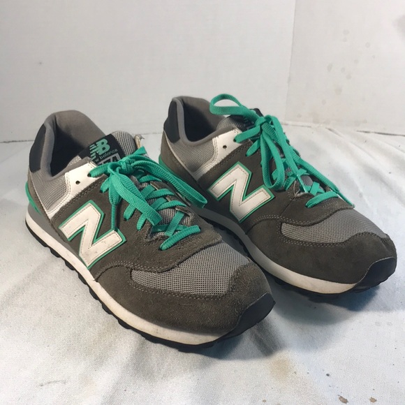 New Balance 574 Men's Rare Green and Gray Trainers Sneakers Size 12